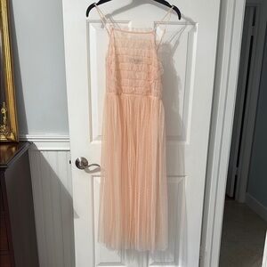 Romeo & Juliet Couture Peach Tulle Dress